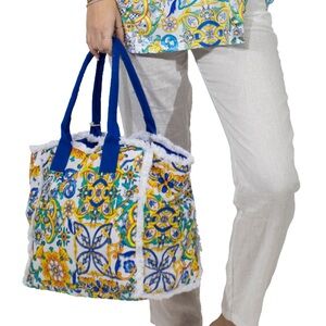🇮🇹 NWT SICILIAN MARINARE FRINGED TOTE